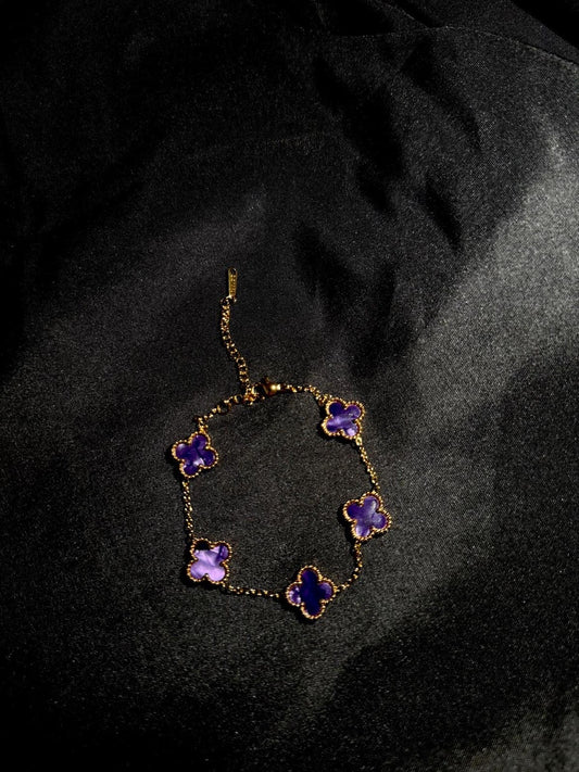 Bracelet Élégance Améthyste 'Eléna' – Raffinement et Harmonie violet